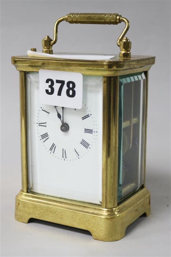 A cased carriage clock